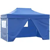 vidaXL Party-Zelt Blau 291 x 431 x 315 cm Oxford-Stoff