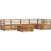 vidaXL Outdoor-Sofagarnitur 6 Stk. Natur