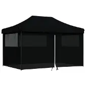 Syfax Party-Zelt Schwarz 292 x 440 x 315 cm Oxford-Stoff