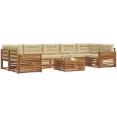 vidaXL Outdoor-Sofagarnitur 8 stk. Natur und Beige