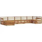 vidaXL Outdoor-Sofagarnitur 7 Stk. Natur