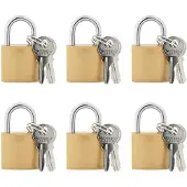 vidaXL U Schloss mit Schlüsseln 6 pcs Messing Eisen