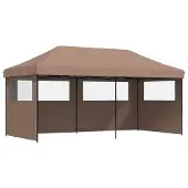 Syfax Party-Zelt Braun 292 x 580 x 315 cm Oxford-Stoff