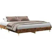 Syfax Bettgestell ohne Matratze Altholz-Optik 160x200cm Holzwerkstoff