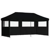 Syfax Party-Zelt Schwarz 292 x 580 x 315 cm Oxford-Stoff