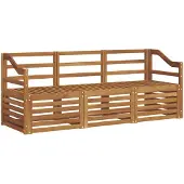 vidaXL Sofagarnituren 3 pcs Natur Massivholz Akazie