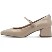 Tamaris Damen Pumps moderne Riemchenpumps Blockabsatz 1-22312-43, Größe:40 EU, Farbe:Beige