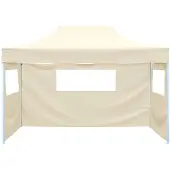 vidaXL Party-Zelt Creme 291 x 431 x 315 cm Oxford-Stoff