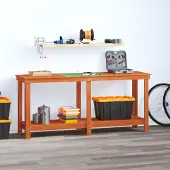 vidaXL "Seasonal Sale"Werkbank Wachsbraun 180x50x80 cm Massives Kiefernholz - Werkbänke DEMöbel835487