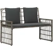 vidaXL Bank Outdoor Uni Grau und Dunkelgrau 116 x 55 x 82 cm