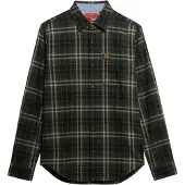 Superdry für Herren. M4011047A Grünes Holzfällerhemd (XXL), Lässig, Baumwolle, Langarm