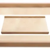 Gravidus Backbrett Buche mit 2 Anschlagleisten 58x38 cm Bastelbrett Natur