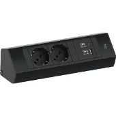 Bachmann 932.111 CASIA 2 2xP40 1xUSB A/C 22W 2,0m AEH RAL9005 932111