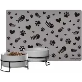 Ritzenhoff & Breker Futternapf "Katzenäpfe mit Unterlage Taro ø 14 cm 2er Set grau" Spülmaschinengeeignet