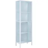 VCM Jensol Glasvitrine hoch Schrank stehend