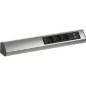 Bachmann 932.017 CASIA 2 3xP40 1xUSB A/C 22W 2,0m AEH Edelstahl-Optik 932017
