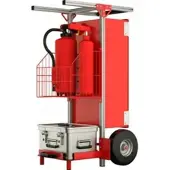 Munk SafeCaddy "Mobile Brandmeldeanlage" mit Beladung