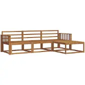 vidaXL Outdoor-Sofagarnitur 4 stk. Natur Massivholz Akazie