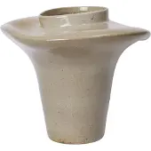 Ferm Living Evio Vase, ulmengrün, Höhe 35 cm, Steingut - , Grün, Keramik