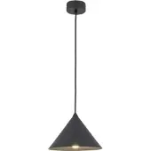 Licht-Erlebnisse Pendelleuchte Metall E27 D: 21 cm rund H: max. 155 cm Schwarz Retro
