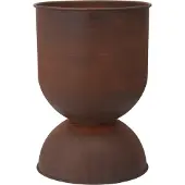 Ferm Living HOURGLASS Pflanztopf, Eisen rostfarben, 59 cm - , Braun / Rost, Metall