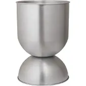 Ferm Living HOURGLASS Pflanztopf, Aluminium, Höhe 59 cm - , Metallisch, Aluminium