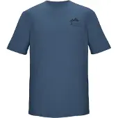 Killtec T-Shirt "KOS 51 MN TSHRT" Melange-Optik, grafischer Berg-Print, Comfort-Stretch Material