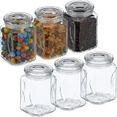 Relaxdays 6er Set Vorratsgläser mit Deckel 750 ml