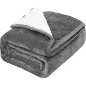 Woltu doppelseitige Gewichtsdecke, Anti Stress, Grau,150x200,9kg