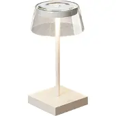 Gnosjö Konstsmide Designer-Tischleuchte Scilla | weiß | Indoor/Outdoor | USB/Akku | 7816-250