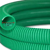 Wiltec Teichschlauch 10m, flexibel, 20mm (3/4") grün - Europe, Saugschlauch Druckschlauch