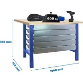 Simonwork (bancos De Trabajo) Bt6 5box Metallregal 865x1200x750 Mm