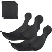 Relaxdays Bartschürze 2er Set, Rasierlatz mit Saugnäpfen, Klettverschluss, Barthaare auffangen, HxB: 125x70 cm, schwarz
