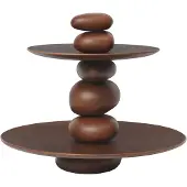 Ferm Living Pebble Dessert Stand Dunkel Brown - , Holz, für Küche, Holz