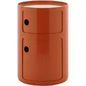 Kartell Componibili Big Container, orange, 2 Elemente, Höhe 61,5 cm - , Componibili Big, Orange, für Wohnzimmer, Kunststoff, Modern