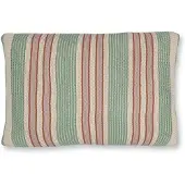 Pip studio Zierkissen Bonsoir Combistripe Kissen Grün (40 x 60 cm)