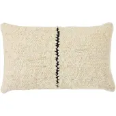 HK Living - Natural Wollkissen, 50 x 30 cm, striped