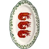 &Klevering - Sirène Servierplatte, Shrimp, 34,5 cm, mehrfarbig