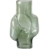 HK Living - Gleam Glasvase, olive, high