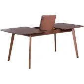 Beliani Esstisch Dunkle Walnuss MDF-Platte 150 x 90 cm Ausziehbar 190 x 90 cm Rechteckig Skandinavisch Holzoptik Ausziehtisch Küche Wohnküche