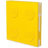 LEGO - verschließbares Notizbuch mit Gelstift (15,8 x 2 x 15,8cm), Farbe:gelb