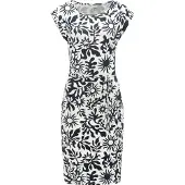 Ragwear Sommerkleid "Sommerkleid Taggien Print", Damen, Gr. M, N-Gr, blau (blau26), Obermaterial: 95% Viskose CV. 5% Elasthan EL., Kleider Sommerkleid