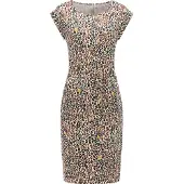 Ragwear Sommerkleid "Sommerkleid Taggien Print", Damen, Gr. XL, N-Gr, braun (braun26), Obermaterial: 95% Viskose CV. 5% Elasthan EL., Kleider Sommerkleid