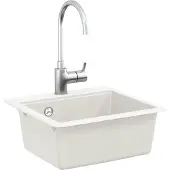 vidaXL Waschbecken Weiß 470 x 440 mm Granit