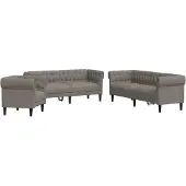 vidaXL 3-tlg. Sofagarnitur Taupe Stoff
