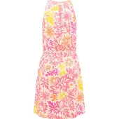 Ragwear Blusenkleid "Blusenkleid Sanai Print YOUMODO", Damen, Gr. XL, N-Gr, pink (pink combo), Obermaterial: 100% Viskose CV. Obermaterial: 100% Viskose CV., Kleider Blusenkleid