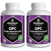 Vitamaze OPC Traubenkernextrakt hochdosiert+Vitamin C Kaps. 2x 2x180 St Kapseln