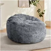 OKWISH Loungesessel Konturdesign Einzelsitz Gebogene Hochlehne Für Wohnzimmer und Schlafzimmer Flanelloptik Grau