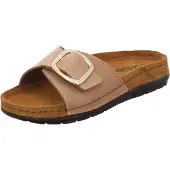Rohde Damen Pantolette Leder Klettverschluss Memoryfußbett Rodigo-D 5875, Größe:37 EU, Farbe:Beige