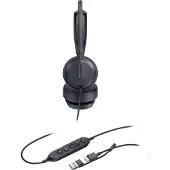 Yealink Dual-Teams-Headset mit USB-C/A-Anschluss, Kabelgebunden, Anrufe/Musik, 20 - 20000 Hz, 160 g, Kopfhörer, Schwarz